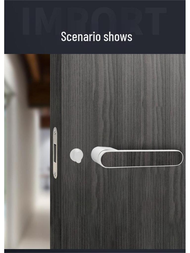 Italian Minimalist Eco Wood Door Handle: Keyless Magnetic Lock for Bathroom or Bedroom