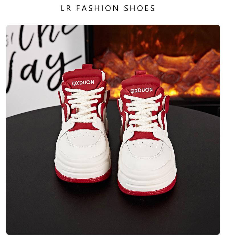 Fashion 2024 Spring Fashion New Versatile Inner Heightening Casual White Shoes Thick-soled Sports Shoes Shoes for Women Sneakers