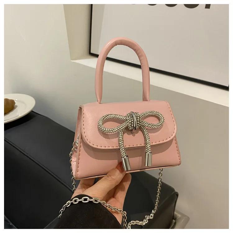 Mini Portable Small Square Shoulder Bag Women's  Autumn Winter New Fashion Chain Shoulder Messenger Crossbody Bag