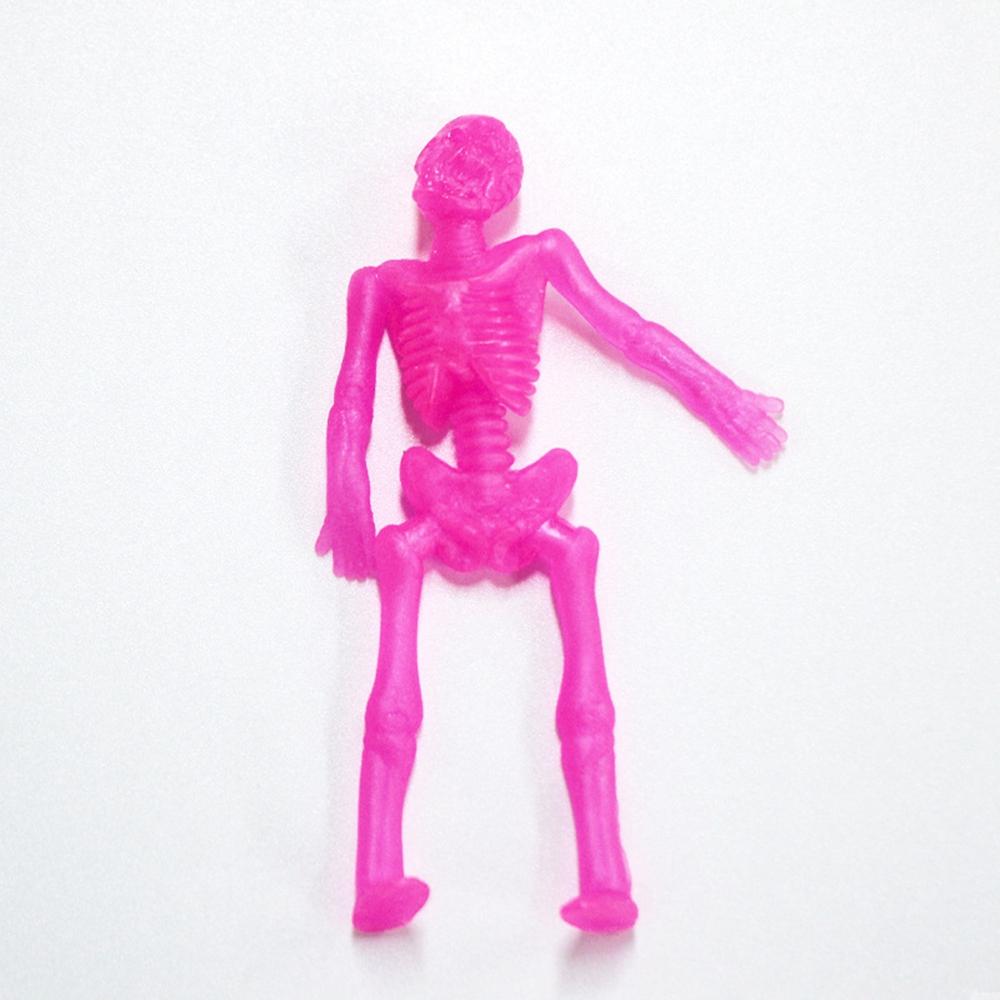24/48pcs Scary Bag Skull Pinata Fillers Model Halloween Stretchy Skeletons Kids Toy Party Favors