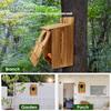 Casa per gufi in legno Apertura circolare Casa per uccelli Dimensioni grandi Nido Uccelli Scatola per la nidificazione Decorazione per balcone Accessori per animali domestici da appendere