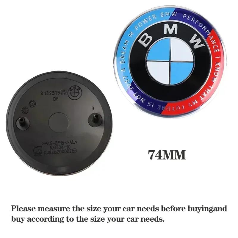 MLKQ6 Car Front Hood Emblem Logo Rear Trunk Badge for BMW E36 E46 E53 E90 E60 E61 E93 E87 X1 X3 X5 X6 F30 F20 F10 Z3 Z4 X1 X3 X5 M4 M8