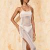 New Beach Skirt Women Solid Color Sexy Knitted Beach Bikini Swimsuit Women's Dress