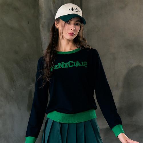 Venezia 12 Logo Contrast Knit Black Free/Free