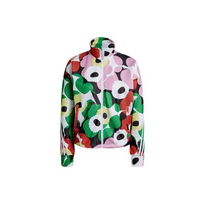 X Marimekko Kollaboration Mmk Trainingsjacke Floraler Print Gestreift Locker Geschnitten Sportjacke Damenjacke H67088