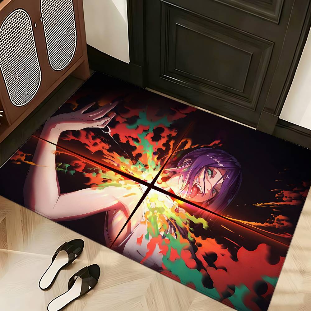 Anime C-Chainsaw M-Man Reze Carpet Bathroom Anti-slip Mat Door Mat Home Decoration Mat Entrance Door Mat Scratch-resistant Mat
