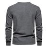 Men's Four-Button Waffle Knit Henley Long Sleeve T-Shirt