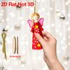 18 pieces of flat angel decorations (wooden 2D artificial decorations), used as hanging ornaments for Christmas trees