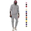 Men's Fleece Hoodie Set - Warm Winter Solid Color Pullover Sweatshirt & Pants, Loose Plus Size Casual Two-Piece Outfit