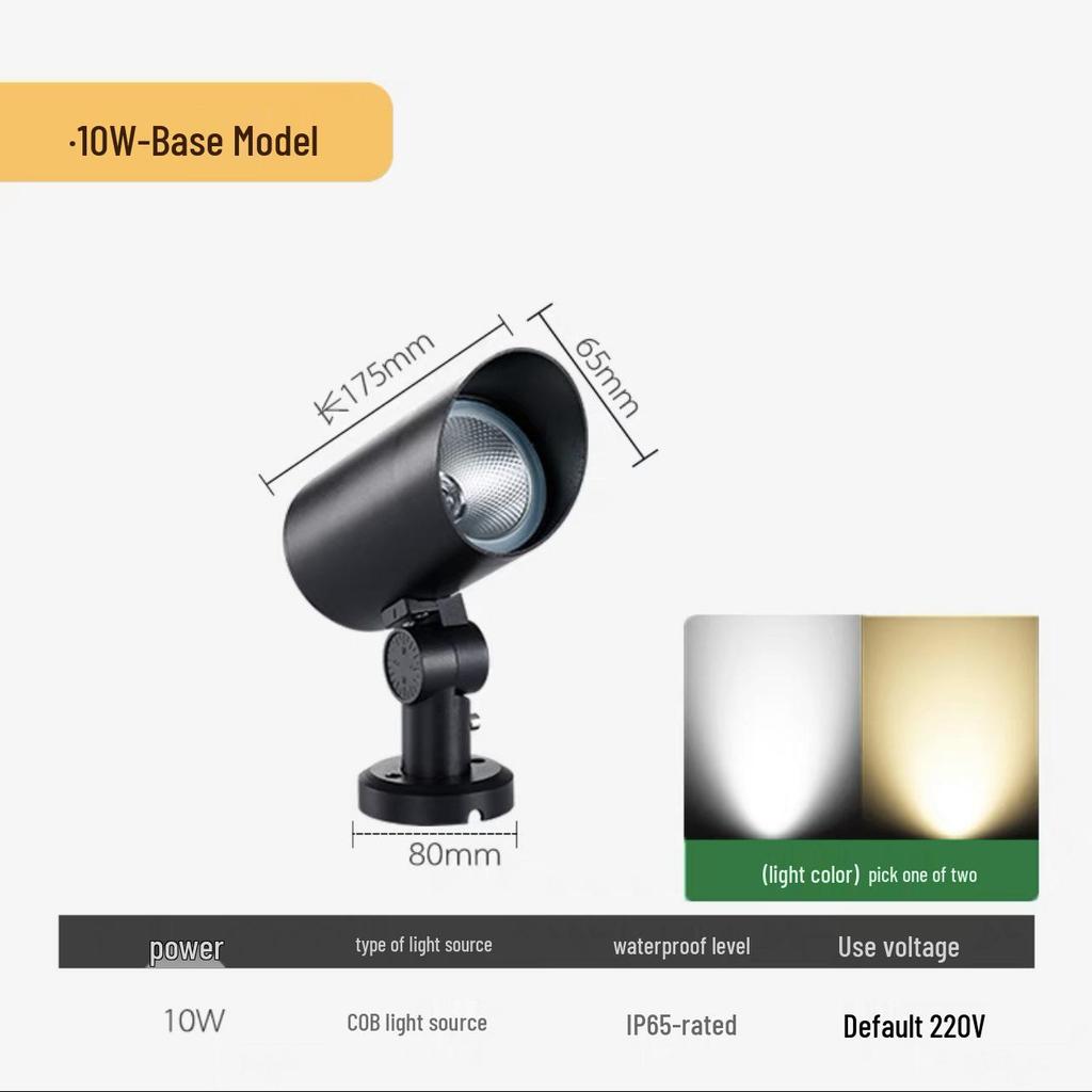 Outdoor LED Garden Spotlight Waterproof for Landscaping, Trees, and Lawns