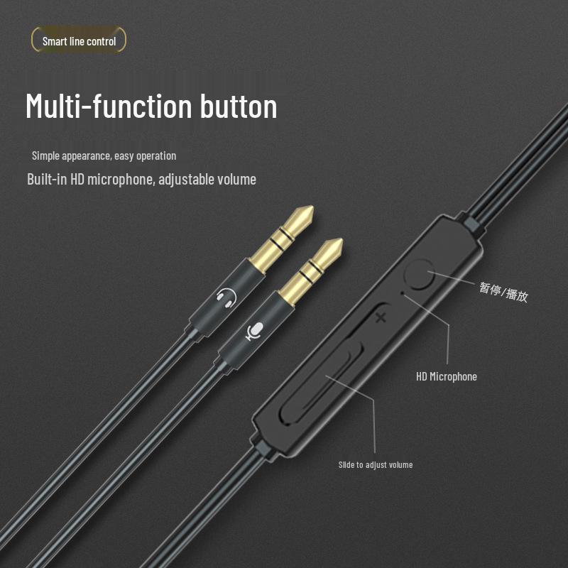 Wired In-Ear Headphones with Microphone, 3m Cable, Great for Live Broadcasts and Monitoring