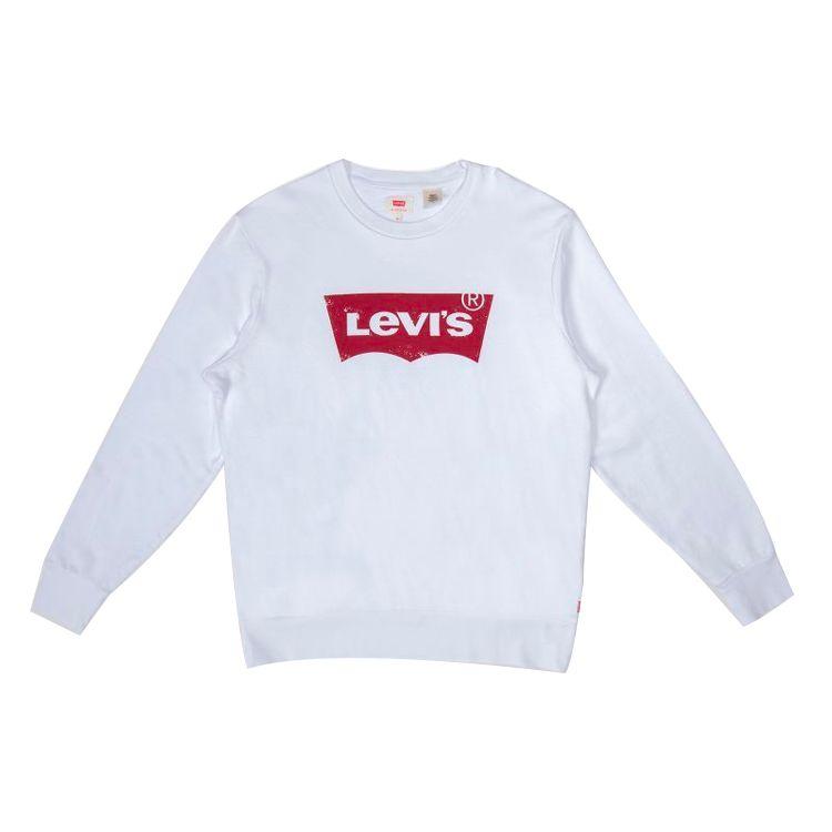 

Свитшот мужской Levis с буквенным логотипом, свободного кроя, с длинным рукавом, белый 19492-0029 M