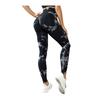 Colanti Fitness High Waist Shapewear Leggings Seamless Tie Dye Black Push Up Effect Yoga Tights