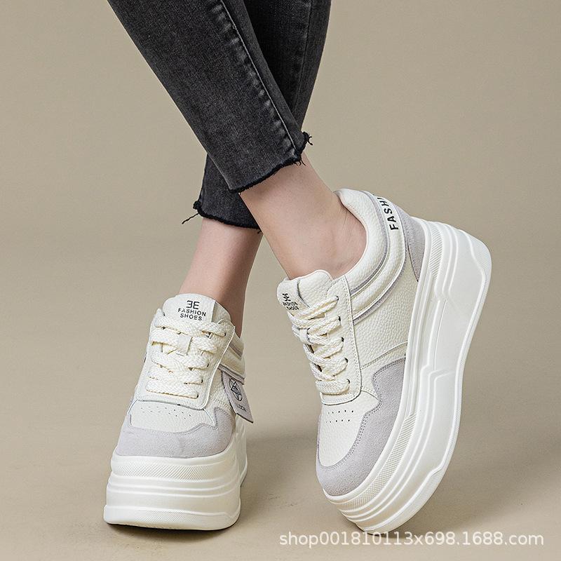 Inner Heightening Women's Shoes New Spring and Autumn Versatile Little White Shoes Platform Internet Celebrity Ins Sports and Leisure Shoes A5032