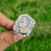 Sterling Silver Natural Golden Rutile Solitaire Promise Statement Ring Jewelry
