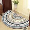 Flannel Semi-Circular Carpet, Entrance Door Mat For The Living Room, Bathroom Water-Absorbing And Anti-Slip Floor Mat