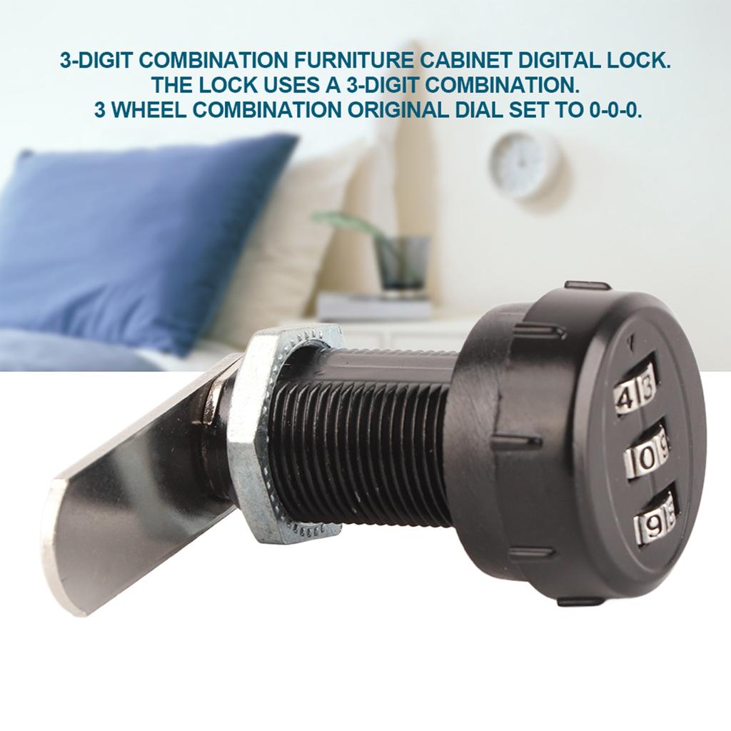 3 Digit   Combination Cam Cabinet Zinc Alloy Password Security  d Lock L19