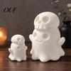 Desktop Skeleton Ornaments 3D Printed Cute Ghost Skull Figurine, Stacked on Statue Statue, Halloween Spooky Ornament, Fun Holiday Party Favors