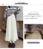 2025 Autumn/Winter High-Waisted Knit Pleated A-Line Skirt: Korean Style, Versatile, Casual, and Elegant.