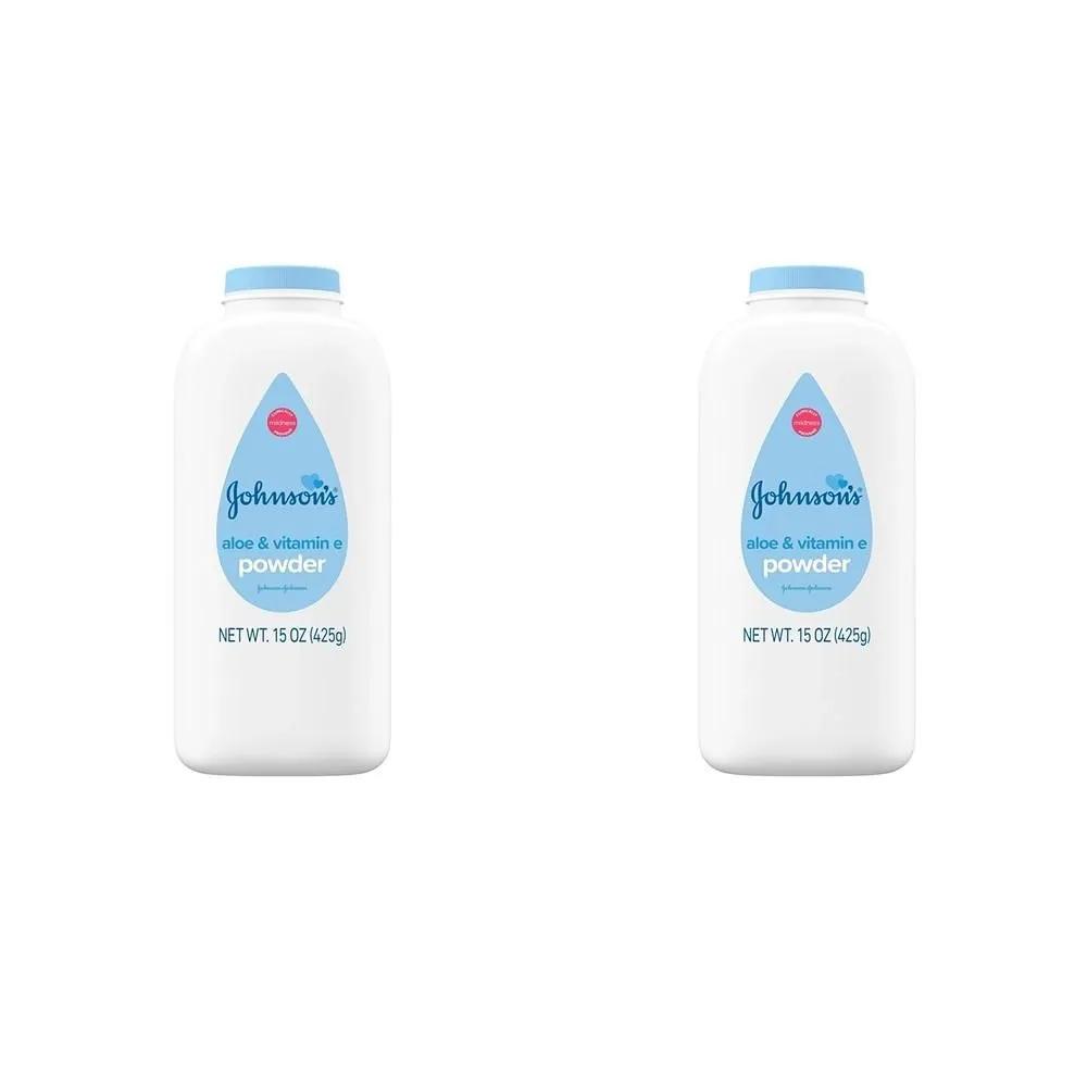 Johnson s Powder 425g 2 Packs Aloe & Vitamin E (2 pack) Johnson s Cornstarch Unisex Powder for Baby