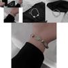 Elegant Titanium Steel Cat Eye Beaded Bracelet For Women Minimalist Design