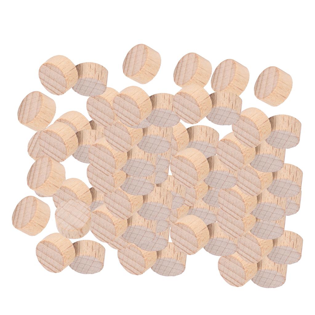 Beech Unfinished Wood Slice DIY Crafts Round Wood Discs Chip Accessory 100pcs x 3 Bags