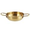 1Pcs Stainless Steel Instant Noodle Pot, Two-Ear Golden Soup Pot for Lamian Seafood Small Soup Cooking