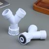 1/2/3Pcs Dishwasher Washing Machine Y Tee Connector Adapter Double Inlet Junction Split Pipe Connection Three-Way Adapter