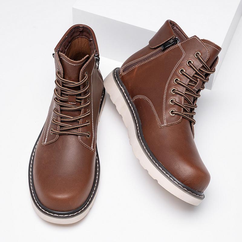 Herrenschuhe in Übergröße 2025 Frühling und Herbst neue Retro Martin Stiefel Amerikanische Stiefeletten Outdoor Workwear Stiefel