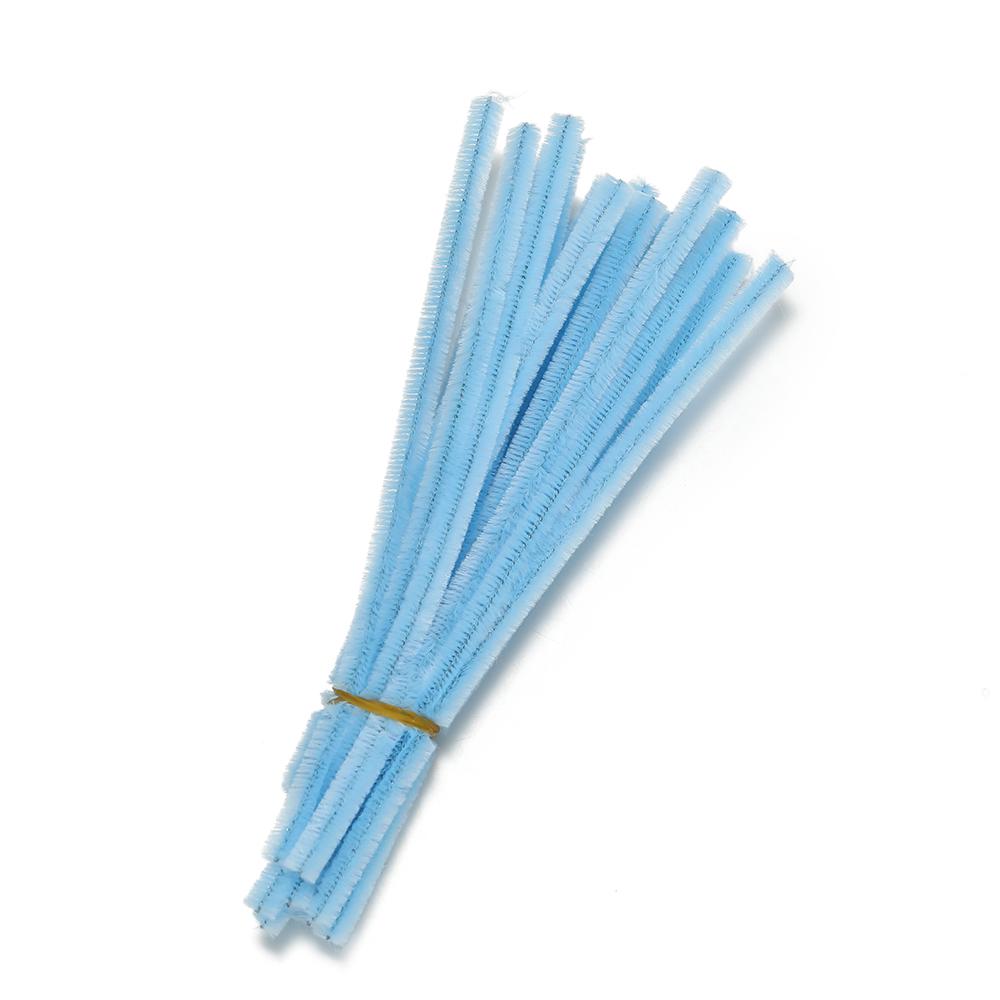 100Pcs 30cm Colorful Chenille Stem Twisted Rod Wool Root Fluffy Bar Iron Wire for DIY Handcraft Twisting Decor Jewelry Supplies