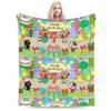 K-Kid E-cats Coperta Peluche Coperta Plaid in Flanella per Bambini per Esterno Calda Morbida Qualità Personalizzata Copriletto Regalo di Compleanno
