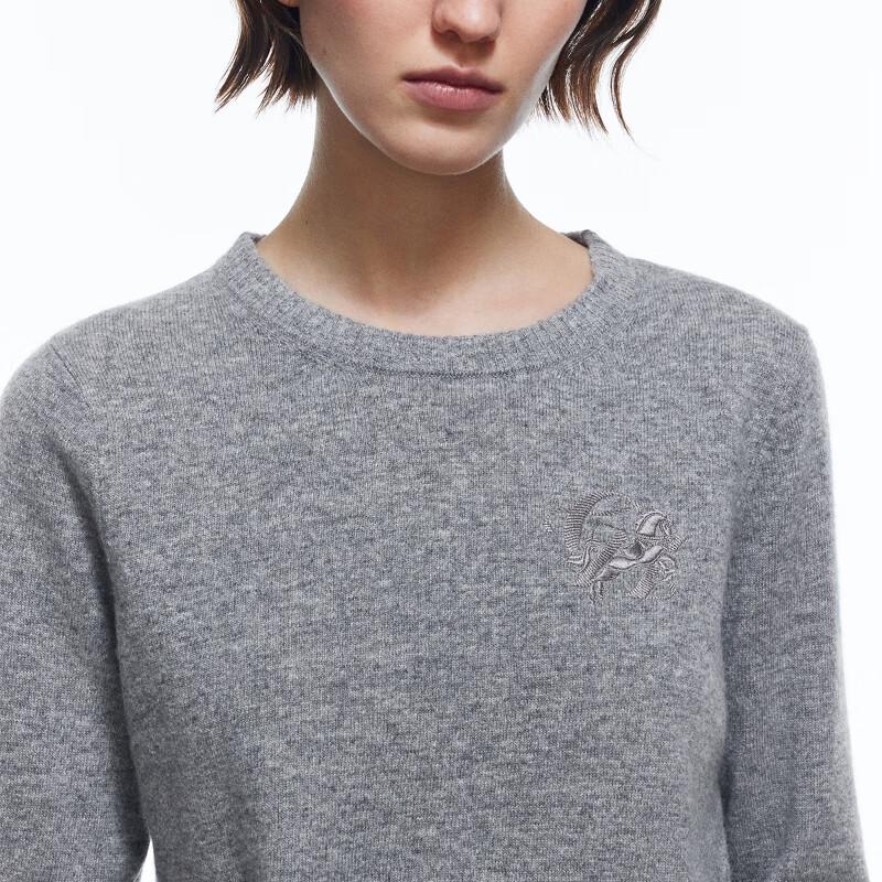ONLY Women's Round Neck Wool Blend Sweater
