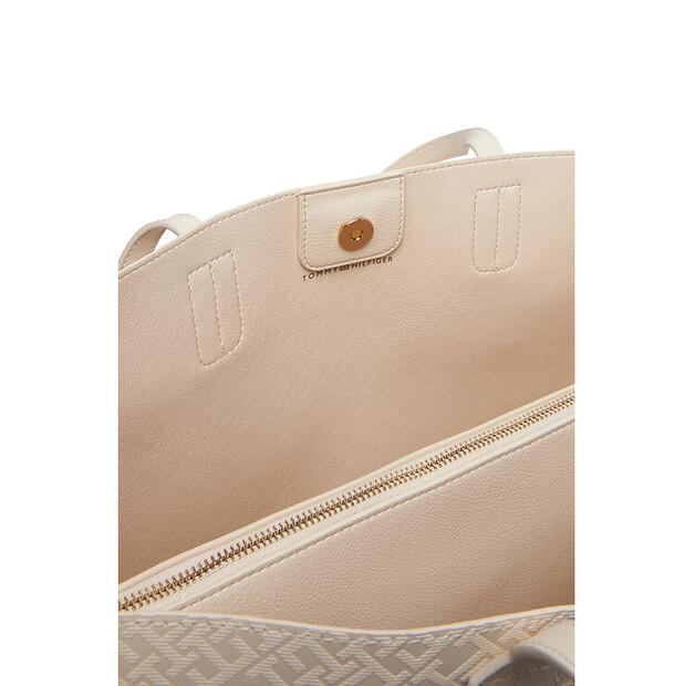 Bag Tommy Hilfiger Tommy Hilfiger Th Distinct Tote Mono AW0AW17195 Beige