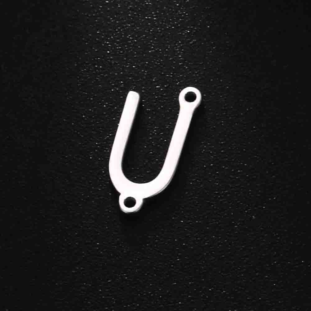 Cazador 5 Pcs/Lot Stainless Steel Gold Color Capital Letter DIY Charms for Jewelry 26 A-Z Alphabet Pendant for Necklace Bracelet