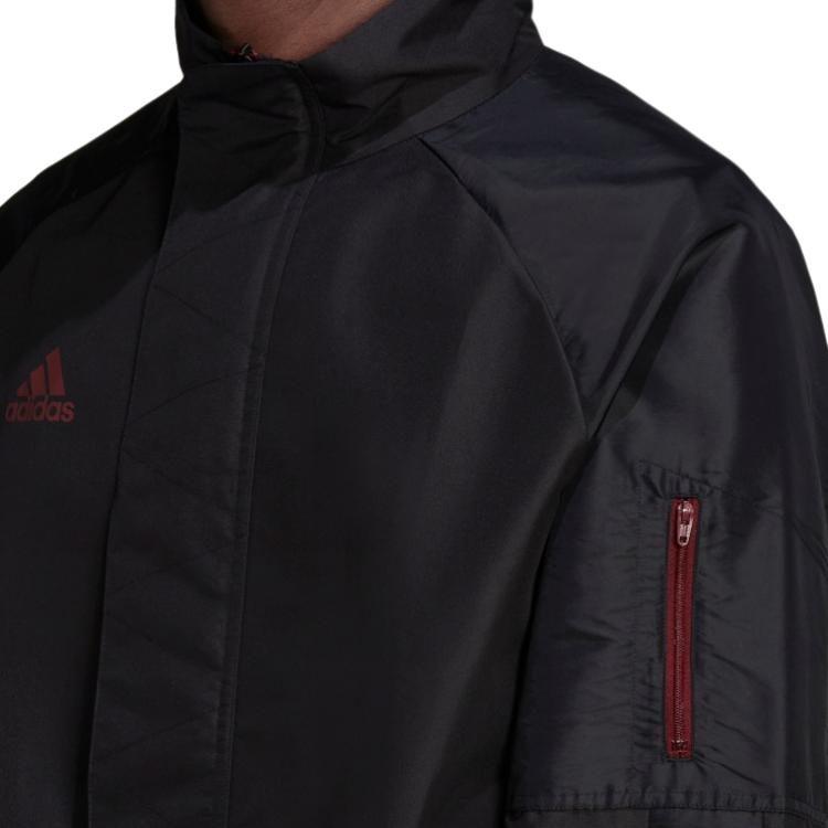 Adidas Jackets Men's Black Stand Collar Moderate Other H60013