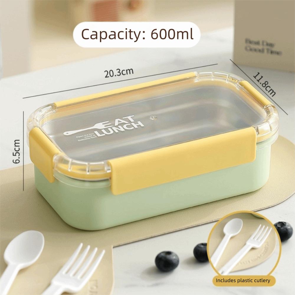 Thermal Insulation Divided Lunch Box 304 Stainless Steel Food Container Bento Box  For Meal Prep
