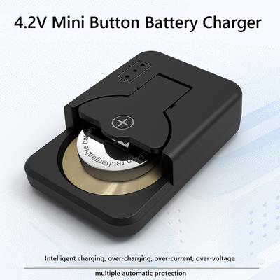 Coin Battery Charger for LIR2032 LIR2025 LIR2016 LIR2450 Type-C Button Battery Charging Dock 4.2V Lithium Rechargeable Battery