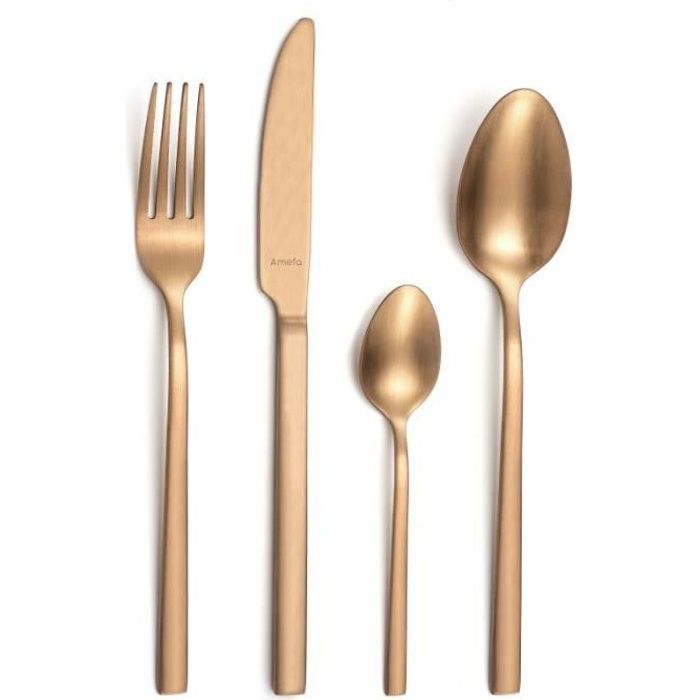 Square - Ménagère 16 pièces Cuivre