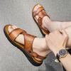 Fashion Summer Fashion Leather Men's Sandals Designer New Slip-on Soft Sole Outdoor Beach Man Shoes Indoor Casual Male Slippers