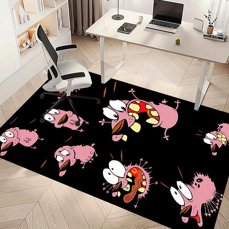 Courage the Cowardly Dog2 Printed Absorbent Washable Carpet, Non-Slip Bathroom Mats, Kitchen Rugs, Yoga Mat,Living Room Entrance, Camping Picnic Rugs