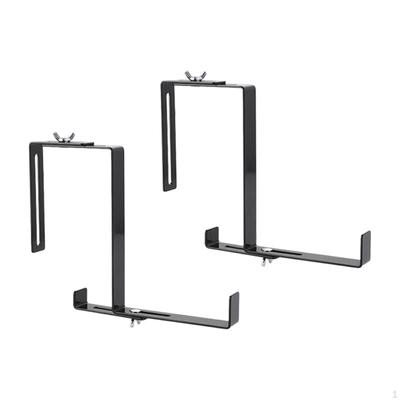 2x Railing Planters Hooks Plant Hanger Art Rack Carbon Steel Flower Pot Holder