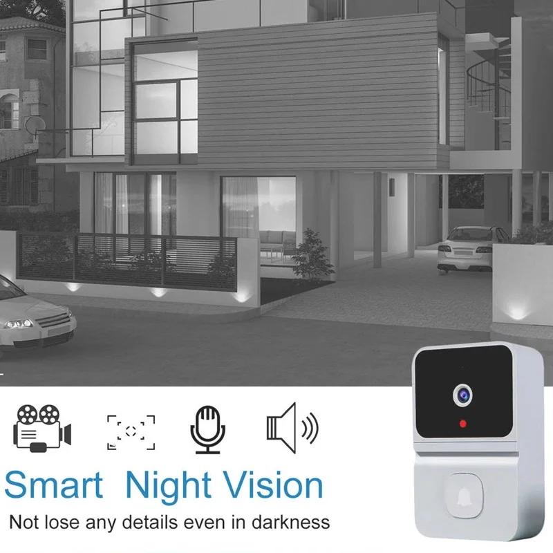 WiFi Video Doorbell Wireless HD Camera Tuya Smart Home Security Door Bell Outdoor Two Way Intercom Night Vision Monitor IR Alarm