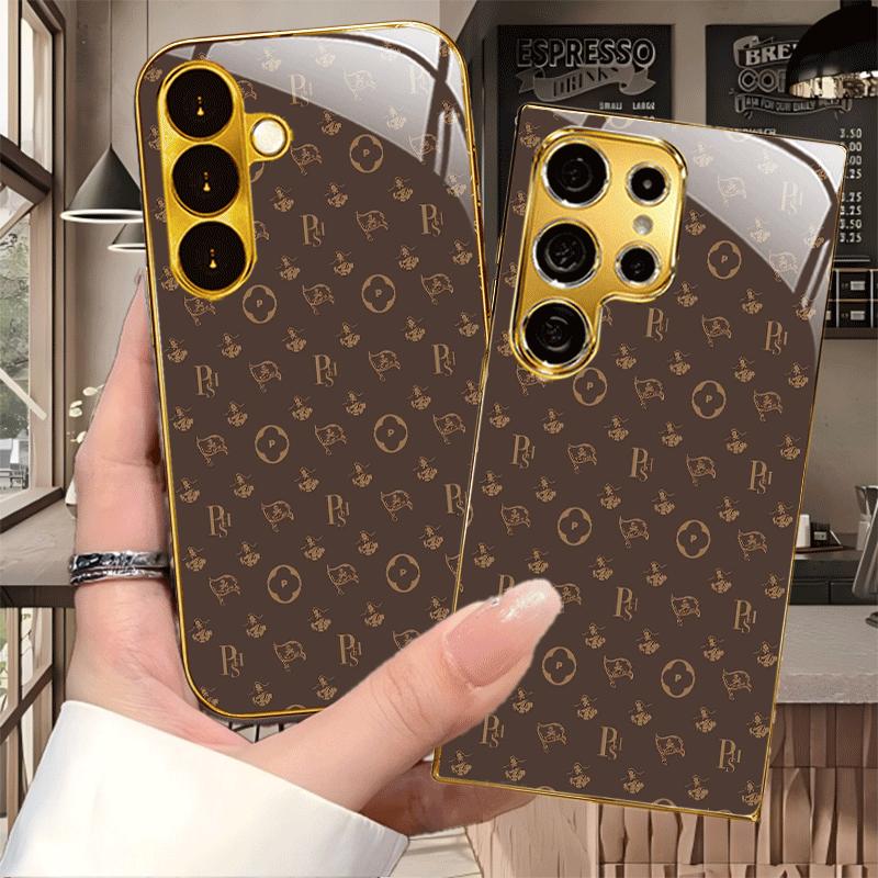 Vendita calda Moda Semplicità Di alta gamma Placcatura Vetro Custodia per Telefono per Samsung Galaxy S26 S25 S24 S23 S22 S21 FE,Ultra,Plus