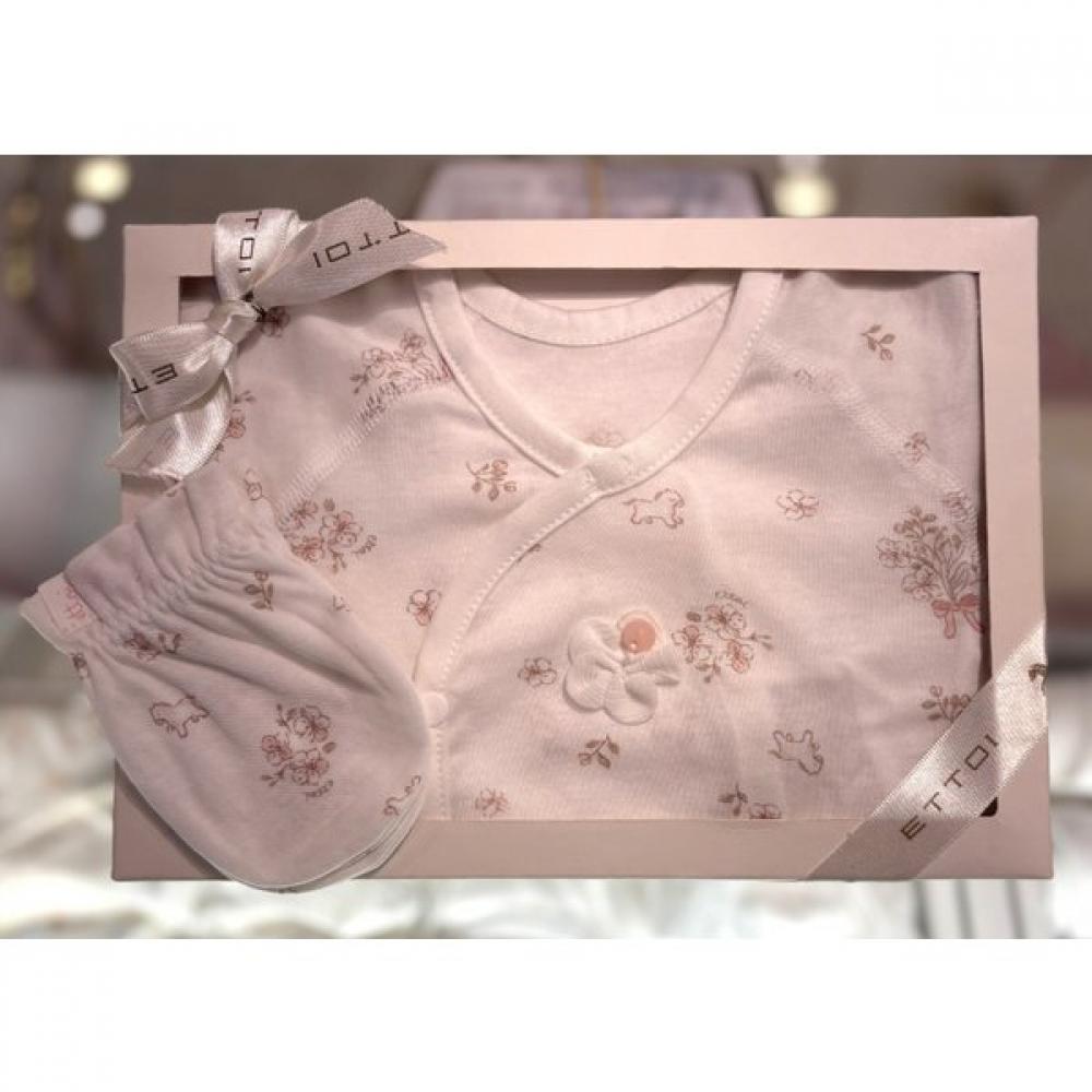 Ettoi Baby Bodysuit X Mittens Set  07t085881s1 white/3M(60)