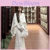 Chinese Style Autumn Winter Sweater Dress Set With Abstract Print For Elegant Women
