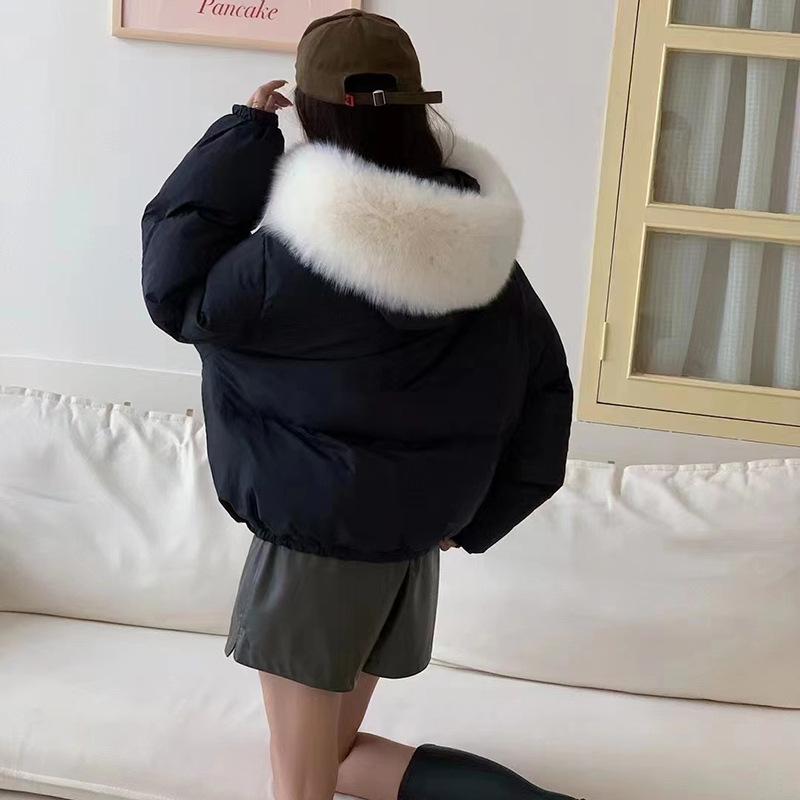 Sweet Down Jacket Women's Short 2025 Winter New Thickened Small Fox Fur Collar White Duck Down Jacket Tide