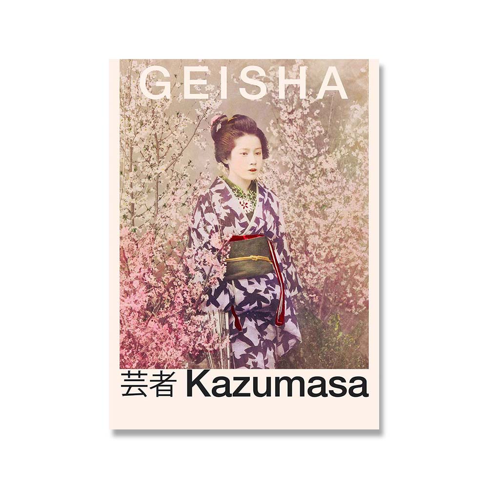 Vintage Oriental Art Prints Painting Picture Wall Art Geisha Japan Flower Swallow Fish Modular Nordic Canvas Poster Home Decor No Frame