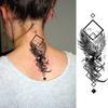1 Sheet Scary Skull Grim Reaper Temporary Tattoos For Men Women Hand Arm Forearm, Realistic Fake Tattoo Sticker Halloween Tatoos