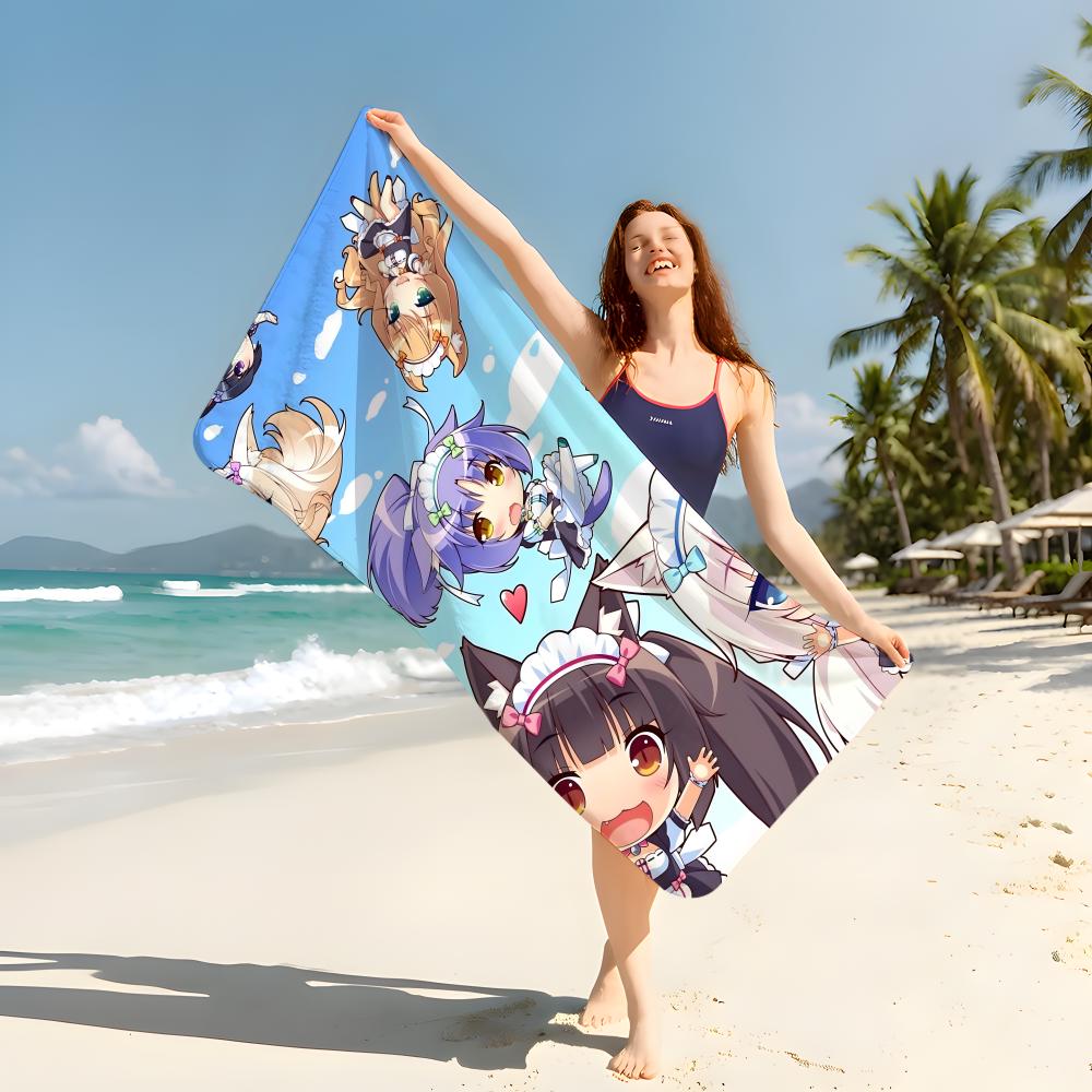 Game N-Nekopara Towel Beach Blanket Towel  For Travel Gym Shower Luxury Lightweight Camping Pool hot