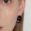 Viollina Enamel Ball Earrings_Black_2colors
